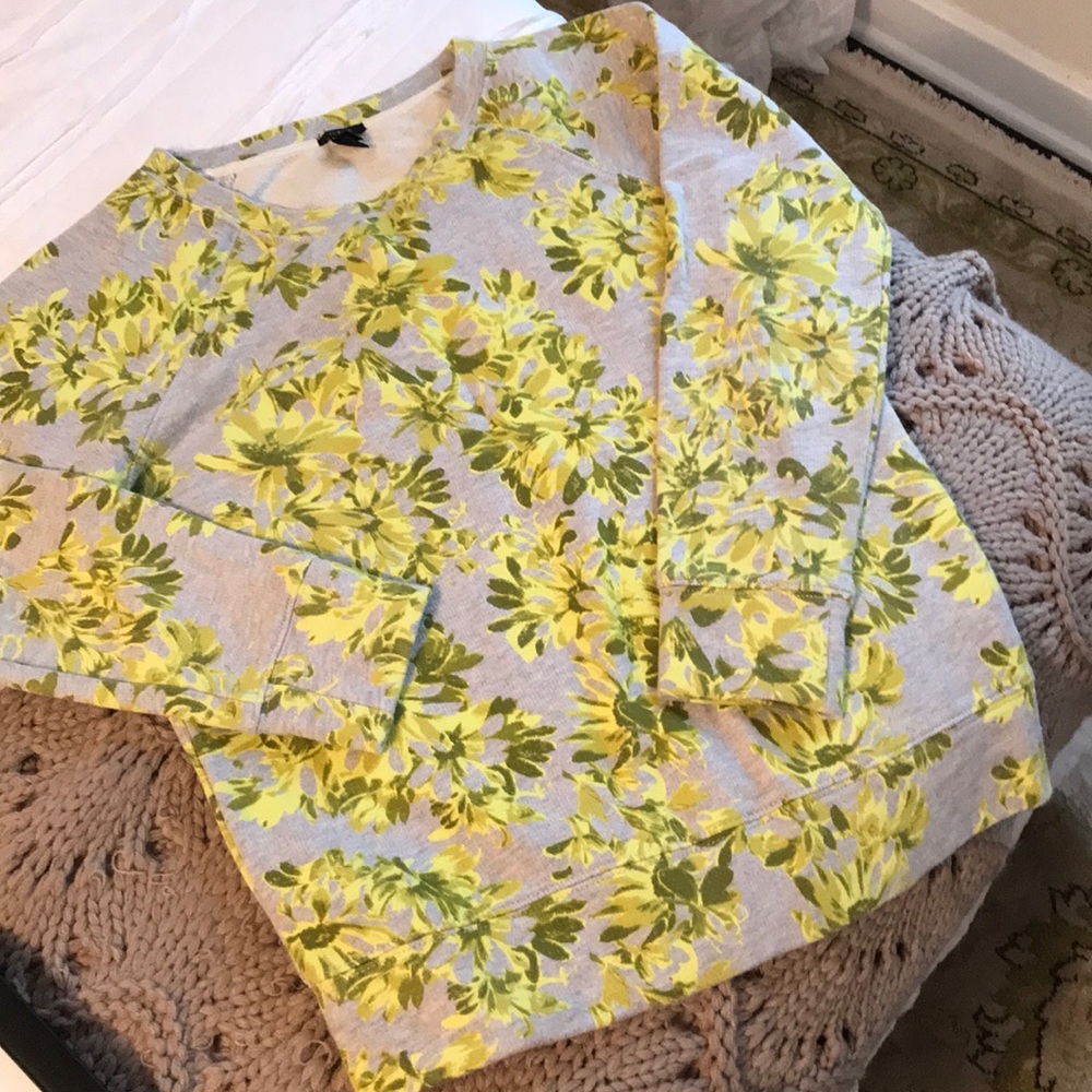 J. Crew floral sweatshirt